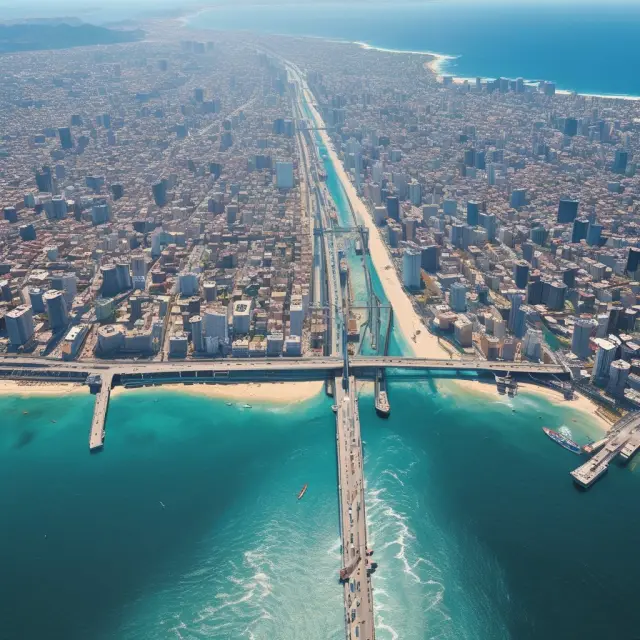 A group of stylized retail giants holding hands to create a bridge between two interconnected globes representing the international retail industry and NRF