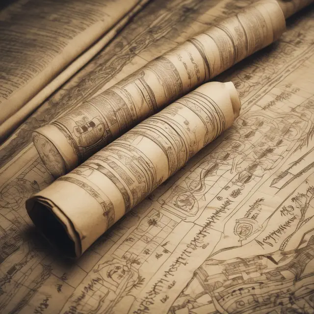 A scroll unfurling to showcase intricate economic charts and data for national income accounting