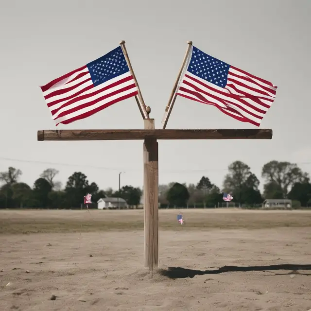 Image of a seesaw with U.S. and international flags representing temporary and permanent nationalization instances