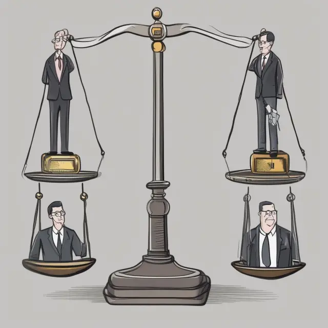 Balancing nationalization in a globalized economy: Government officials and corporate leaders weighing the scales to ensure public and private interests coexist harmoniously.