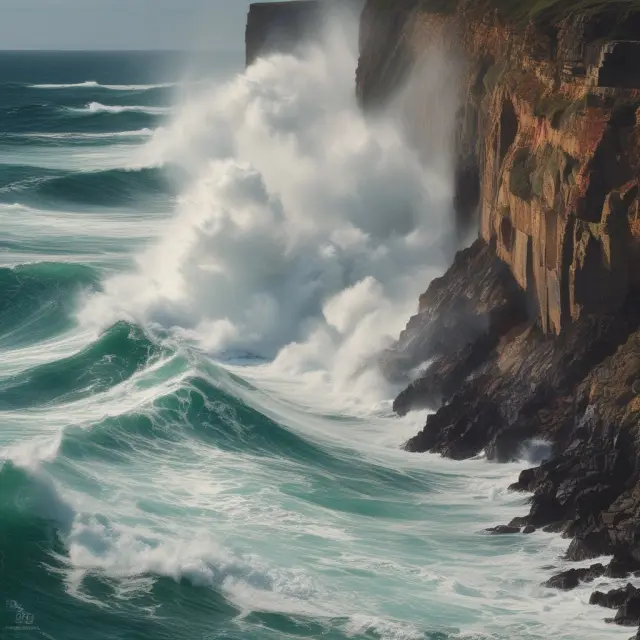 Waves crashing against an NGL storage cliff, illustrating the challenges and opportunities in handling natural gas liquids.