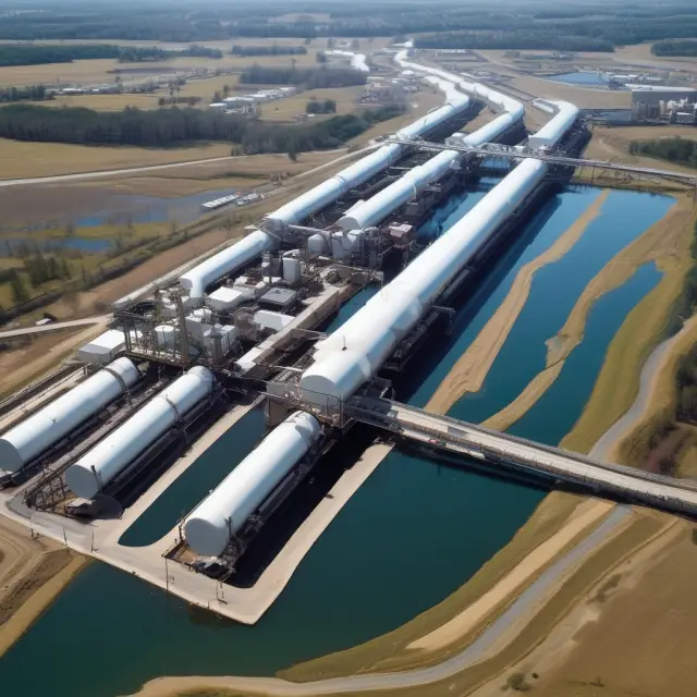 A flowing river of natural gas liquids feeding industrial processes and energy generation