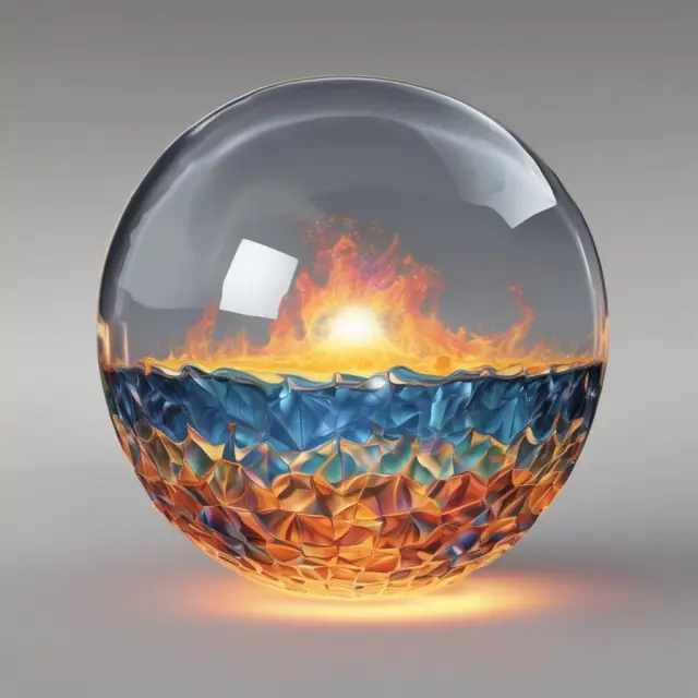 A crystal sphere radiating data waves representing weekly natural gas storage reports from the EIA