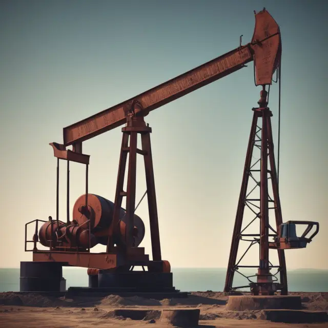 An oil refiner in a dynamic equilibrium on a seesaw, representing the balance between crude oil production and dollar-denominated sales as natural hedges