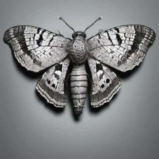 Image of a peppered moth transforming from light-gray to dark, representing adaptation and survival in finance.