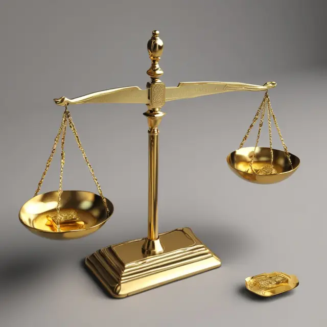 Scale balancing gold bars representing Net Asset Value in a mutual fund context