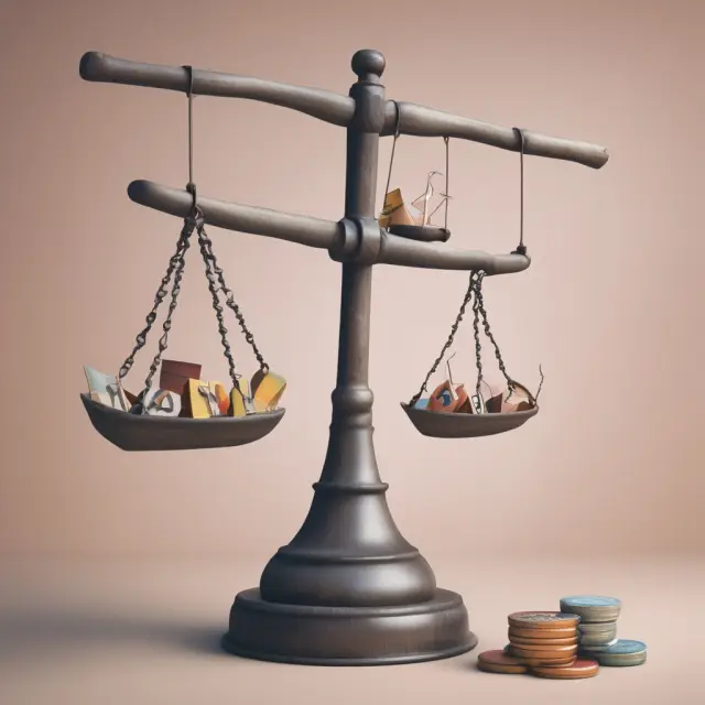 An ETF as a seesaw with intraday trading on one pan and NAV return on the other, emphasizing their balance and interplay in the investment world