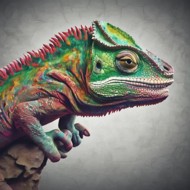 An ETF represented as a chameleon, symbolizing its ability to change from NAVPS to market price