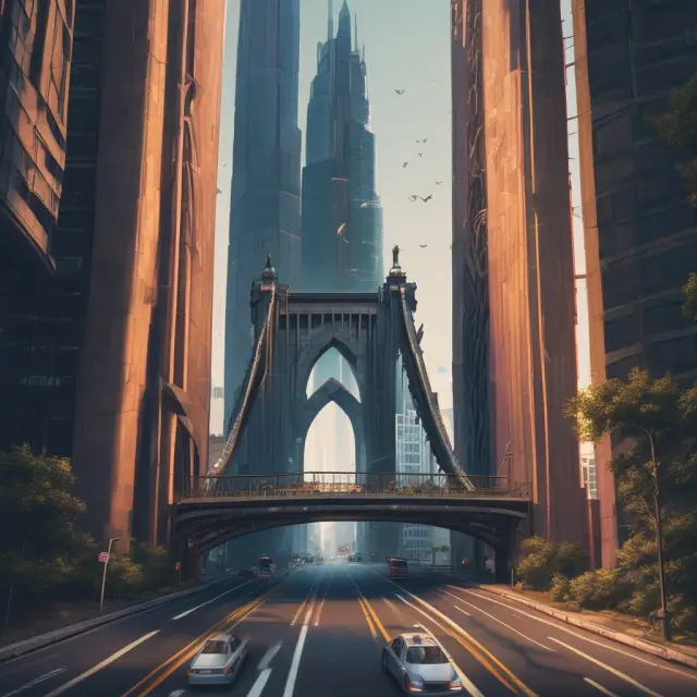 Image of a bridge linking the National Best Bid and Offer (NBBO) towers, symbolizing fair and competitive trading prices with real-time updates