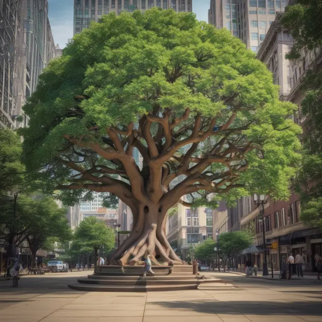 An image featuring a flourishing tree symbolizing the NBER with various funding sources - government grants, private foundations, investment income, and individual contributions - as its roots