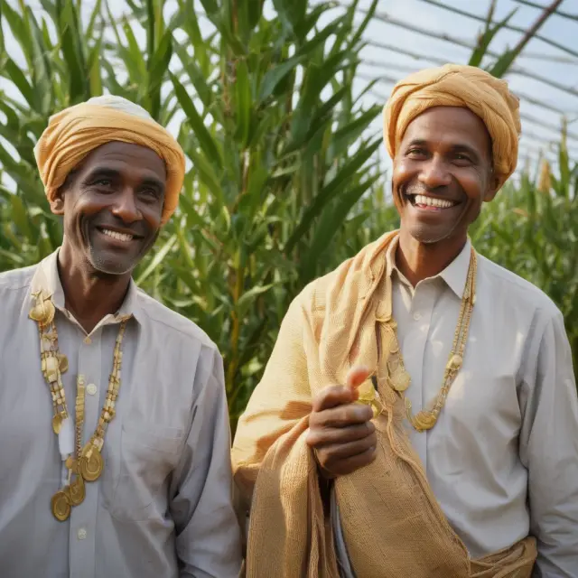 Golden NCDEX triangle symbolizing transparency, risk management, and global recognition for agricultural markets