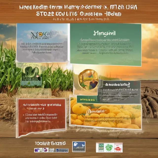 A farmer shaking hands with a broker, exchanging wheat and rice samples, while various NCDEX-listed agricultural commodities are displayed on the background