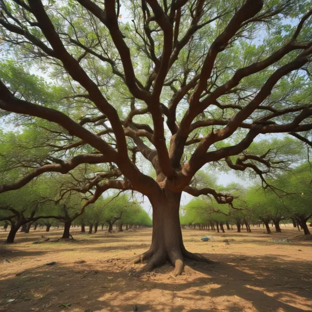 An image of a tree representing NCDEX with farmers tending to its roots in fields and branches extending into global markets