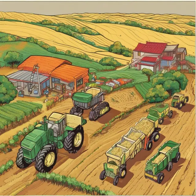 A golden NCDEX logo surrounded by various agricultural commodities, symbolizing the exchange