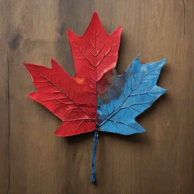 A visual representation of stock market elements uniting to form a Maple Leaf, signifying Canadian companies leveraging NCIBs for growth and stability