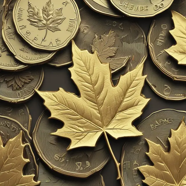 A Canadian maple leaf shedding golden shares into a pool, representing institutional benefits from NCIBs