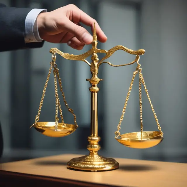 An investor holding a golden scale, balancing the benefits and challenges of investing in an NCIB