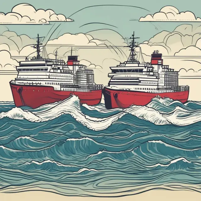 Ships representing NCUA and FDIC sailing in the sea of financial security with waves labeled 
