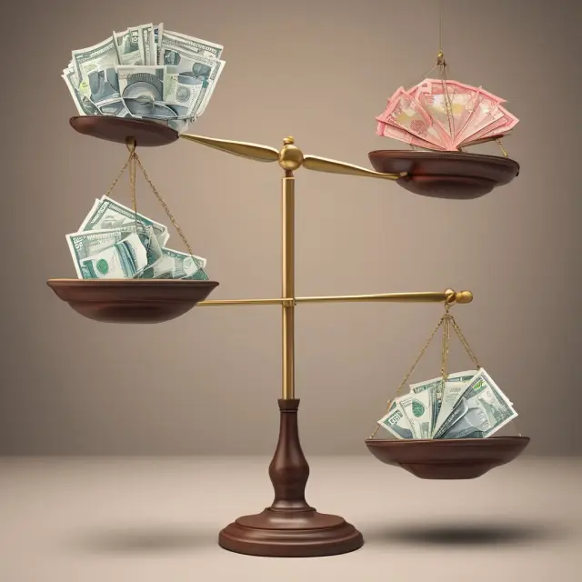 Visualization of NDF and Traditional Forward contracts as scales balancing currencies, representing their distinct settlement mechanisms