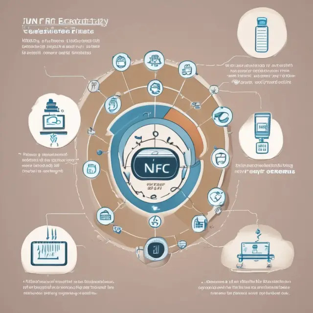 Image depicting the progression of Near-Field Communication (NFC) from its origins in RFID to current contactless usage.