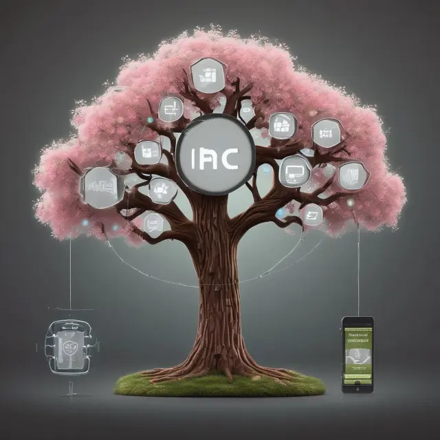 A tree blooming with various NFC logos, symbolizing advancements, partnerships, and innovation in NFC technology