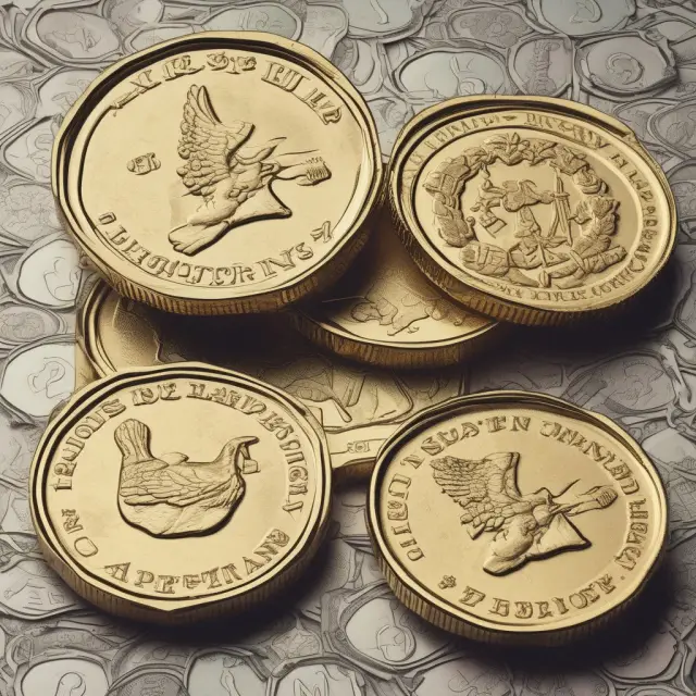 Golden coin representing near-the-money option premiums, illustrating the connection between underlying asset price and strike price.
