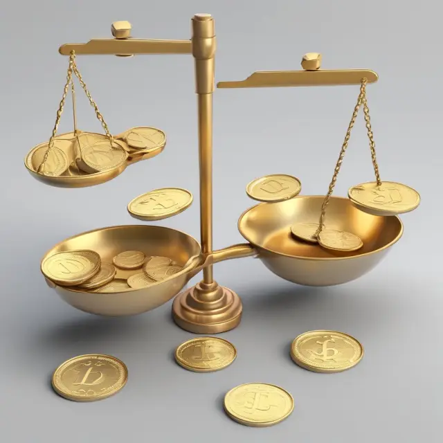 Gold coins on a scale represent in-the-money and out-of-the-money options, emphasizing the risk balance in near-the-money option trading