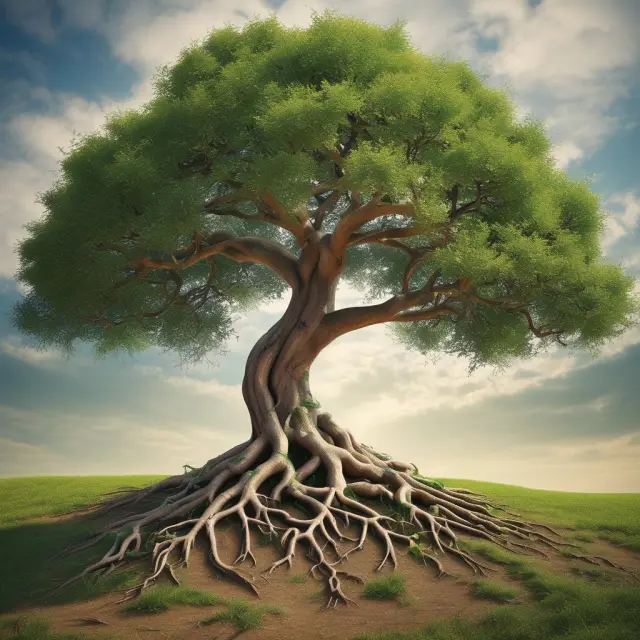 Flexible universal life insurance policy represented as a growing tree, adapting to various financial circumstances