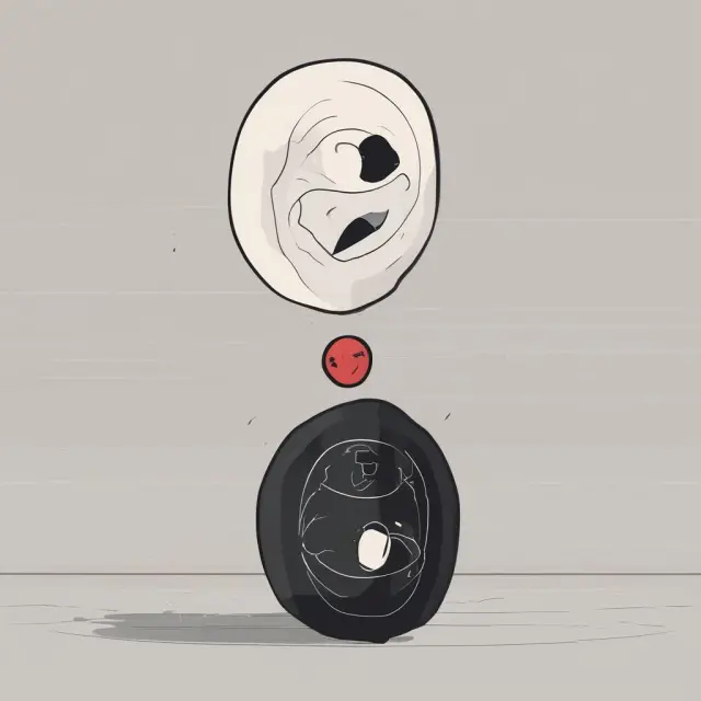 Two interconnected yin-yang symbols represent negative correlation, balancing risk and pitfalls in investment portfolios