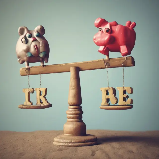 A financial institution maintains balance between asset durations and liability sensitivities on a see-saw to manage interest rate risks.