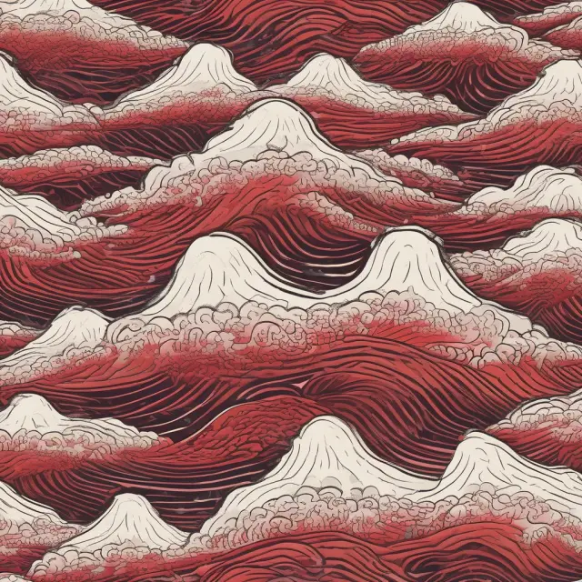 A stormy sea with red waves symbolizing negative economic growth and investor uncertainty