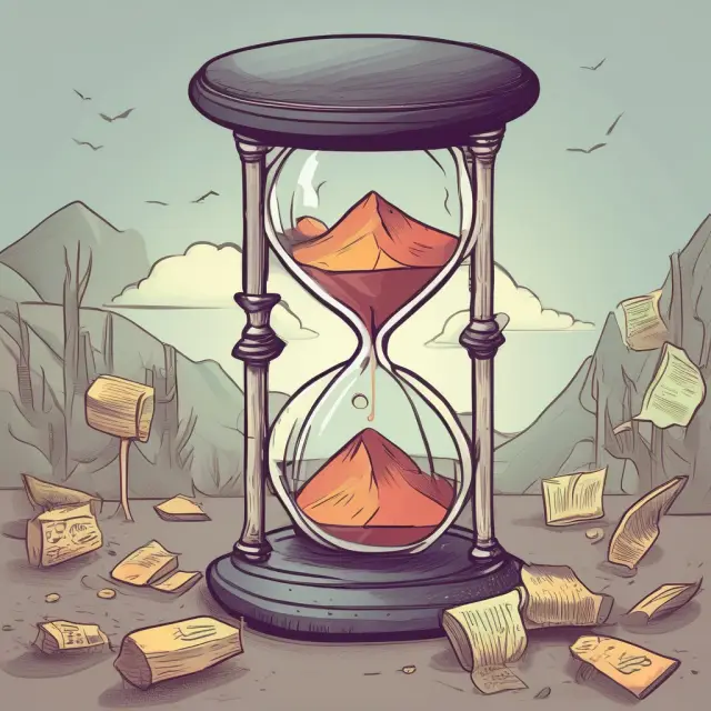 Image of banks making payments to an hourglass reversed to depict the concept of a negative interest rate environment