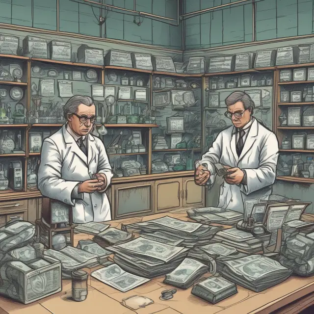 Central bankers in a laboratory discuss negative interest rates and potential alternatives: helicopter money, quantitative easing, and unconventional monetary tools