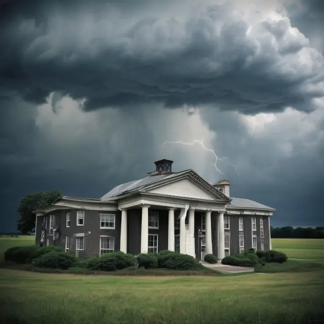An image of negative interest rates depicted as a gray cloud releasing silver coins on borrowers below, with concerned savers holding umbrellas and coins under the rain