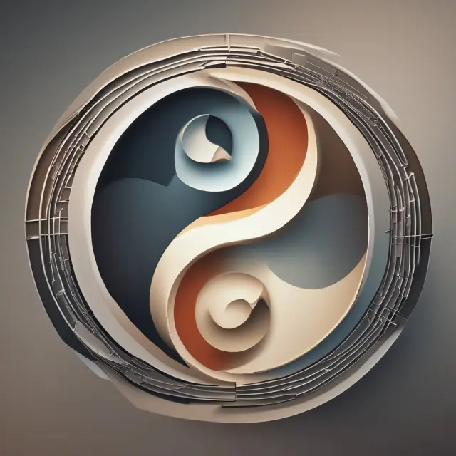 Yin-yang symbol representing duration and convexity in bond pricing calculations