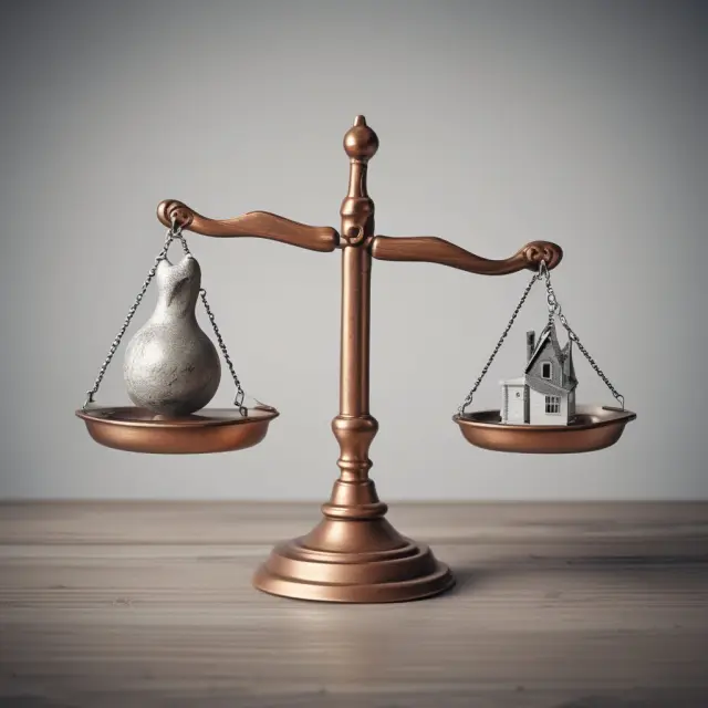 Two scales balanced on an investor