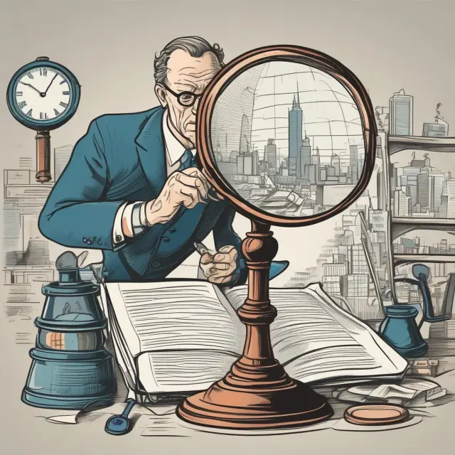 An investor carefully reviewing market information to plan for a negatively geared investment.