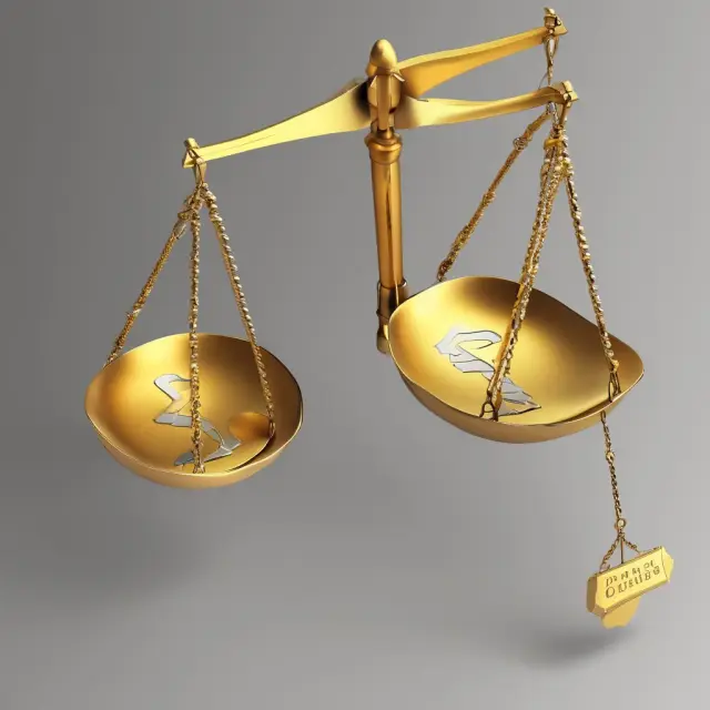 Image of golden scales representing negative carry investments, with one side tilted towards gains and the other towards risks