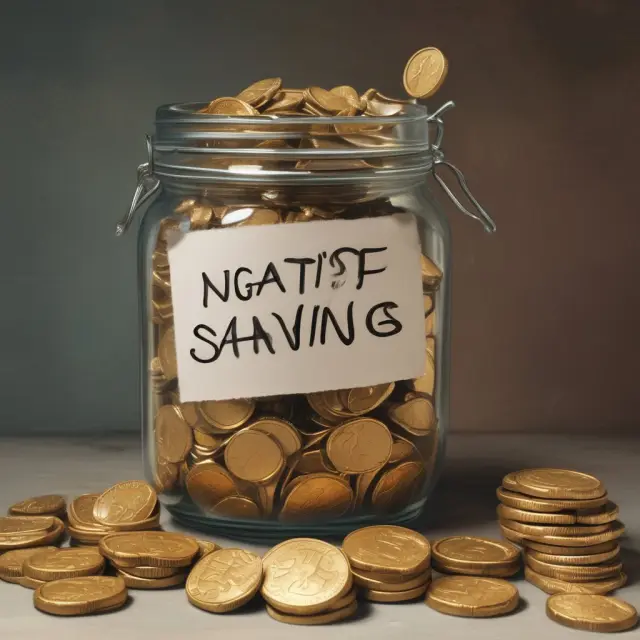 Gold coins representing negative carry investments pour into a jar labeled tax savings