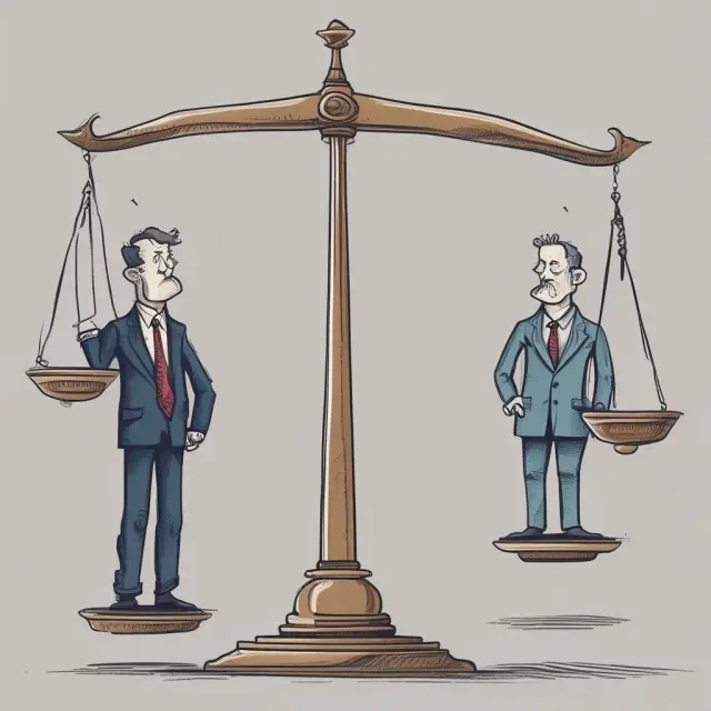 Two investors on opposing scales: one practicing market neutral with long and short positions, while the other shorts selling - both strategies incurring negative carry shown as a weight