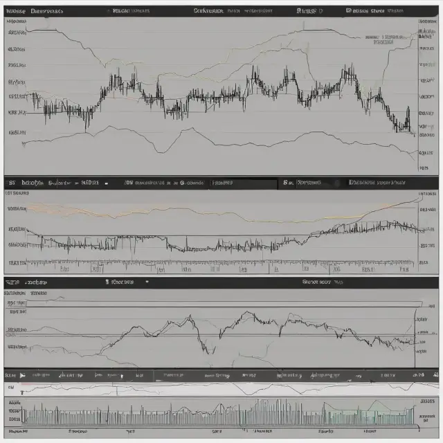 Visualization of Negative Directional Indicator (DI) compared to moving averages, RSI, Stochastic Oscillator, and Bollinger Bands in technical analysis.