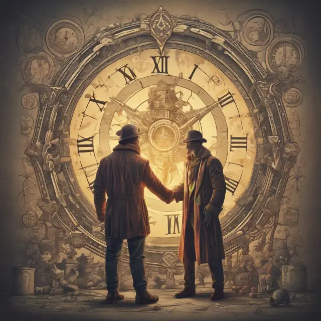 An alchemist turning a distressed business into prosperity, revealing hidden intangible assets and recording negative goodwill.