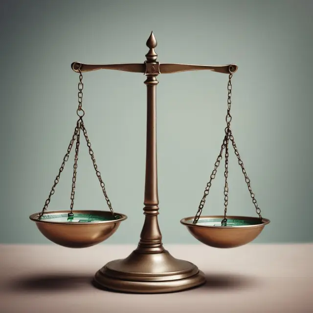 Negotiating between negotiable (liquid) and non-negotiable (solid) financial instruments on a balance scale. Visualization of the differences in transferability, liquidity, and modification terms.