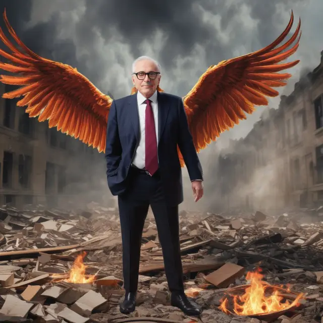 A phoenix rising from the flames symbolizes Nelson Peltz
