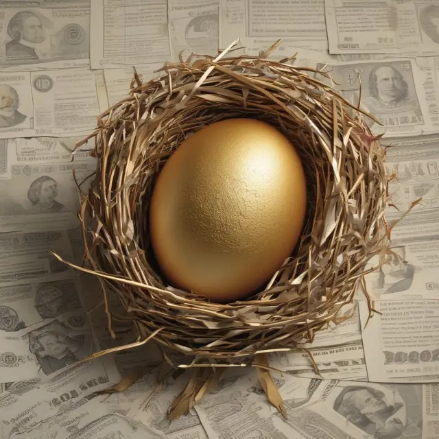 Image of a golden nest egg protected by various tax-advantaged investment instruments: IRAs, municipal bonds, and tax-loss harvesting.