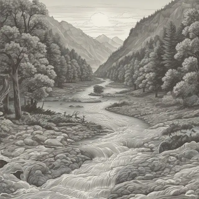 A river flowing upward against the current, symbolizing negative net cash in a company