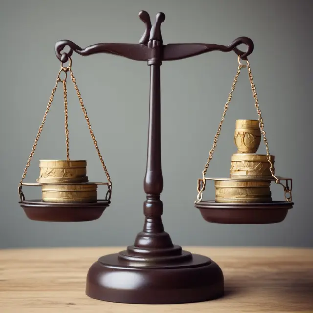 Scales tipping towards cash, symbolizing net cash and its role in evaluating financial stability