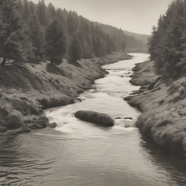 An image featuring a river representing the economy, with net charge-offs flowing between economic conditions and a lender