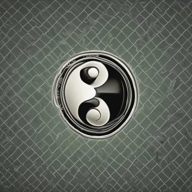 Yin-Yang symbol composed of long (dark) and short (light) positions illustrating balanced net exposure in hedge funds