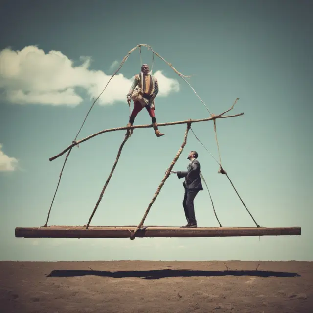An image of a see-saw representing net exposure, with long positions balanced against short positions to maintain risk equilibrium